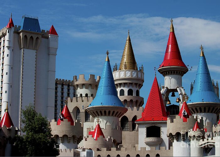 Excalibur Greeting Card featuring the photograph Medival Castle by Ivete Basso Photography