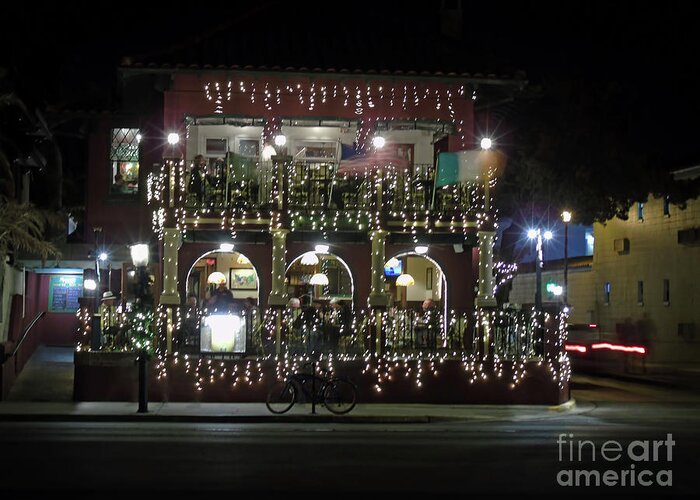 St Augustine Greeting Card featuring the photograph Meehan's Irish Pub by D Hackett