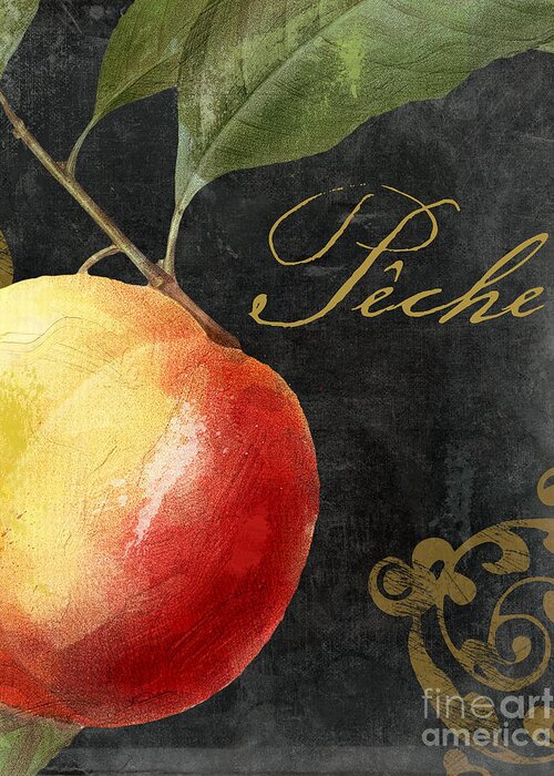 Peach Greeting Card featuring the painting Melange Peach Peche by Mindy Sommers