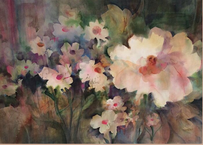Flowers Greeting Card featuring the painting Melody by Karen Ann Patton
