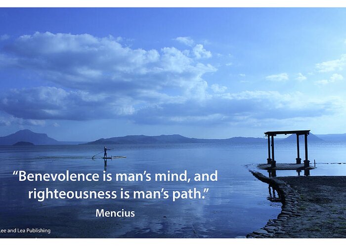 Quote Greeting Card featuring the photograph Mencius - 3 by Mark Slauter