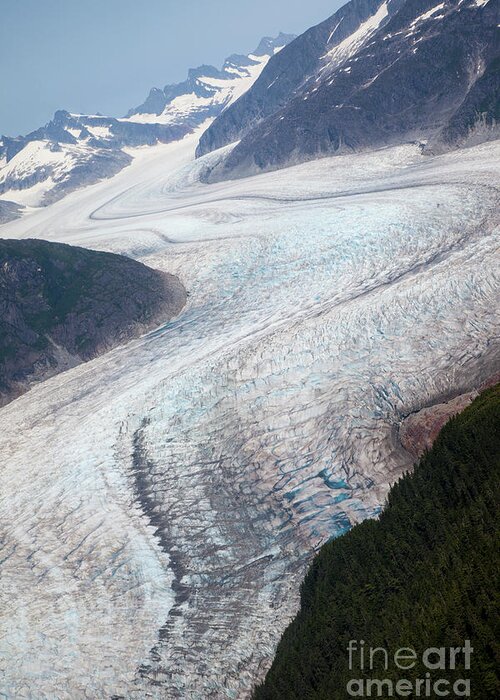 Mendenhall Greeting Card featuring the photograph Mendenhal Glacier by Timothy Johnson