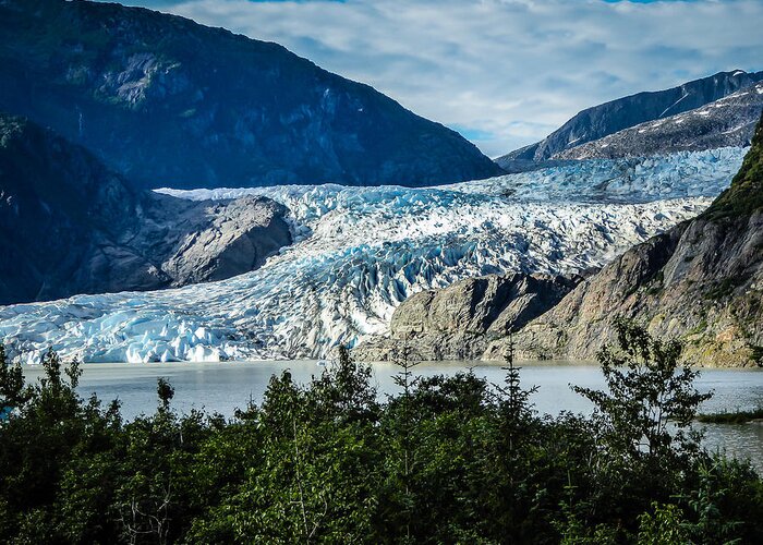 Alaska Greeting Card featuring the photograph Mendenhall Glacier by Pamela Newcomb
