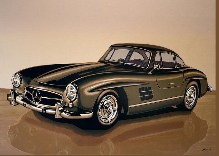 Mercedes Benz Greeting Card featuring the painting Mercedes Benz 300 SL 1954 Painting by Paul Meijering