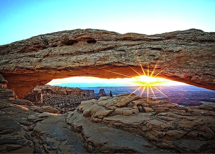 Mesa Arch Greeting Card featuring the photograph Mesa Arch by Mike Stephens