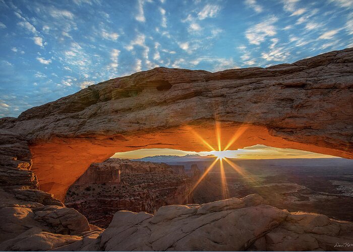 Mesa Arch Greeting Card featuring the photograph Mesa Arch Sunrise by Dan Norris