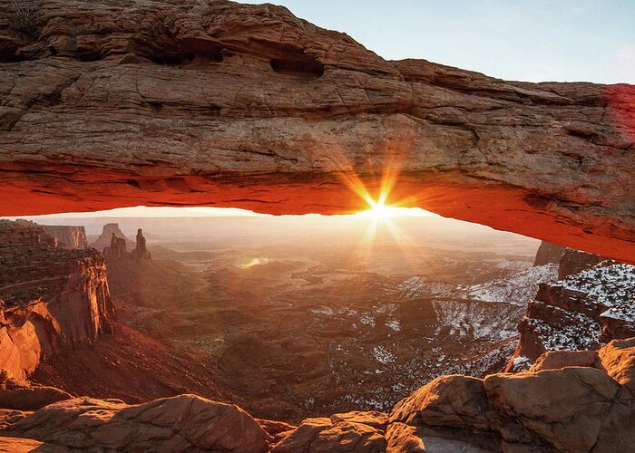 Mesa Arch Greeting Card featuring the photograph Mesa Arch by Wesley Aston