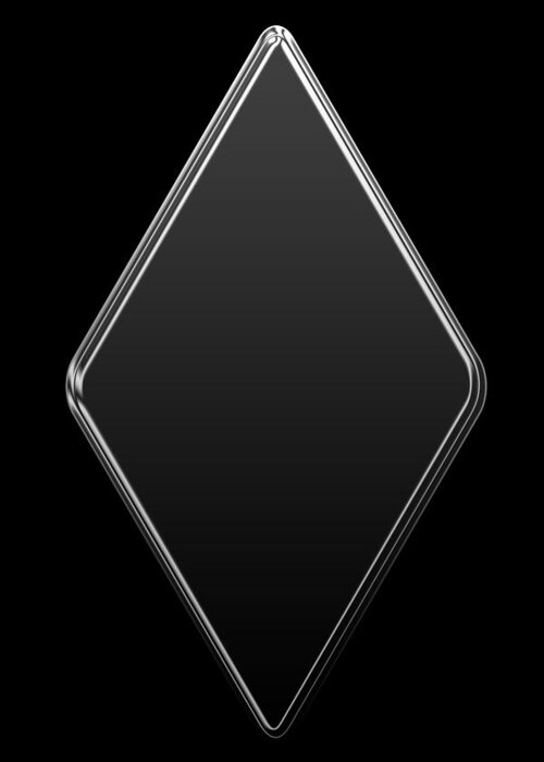 Metallic Diamond Greeting Card featuring the digital art Metallic Diamond by Aimee L Maher ALM GALLERY