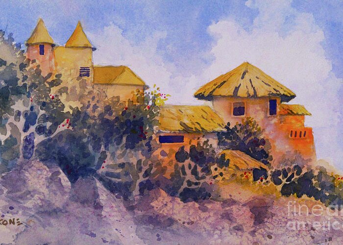 Mexico Sketch Greeting Card featuring the painting Mexico Sketch by Teresa Ascone