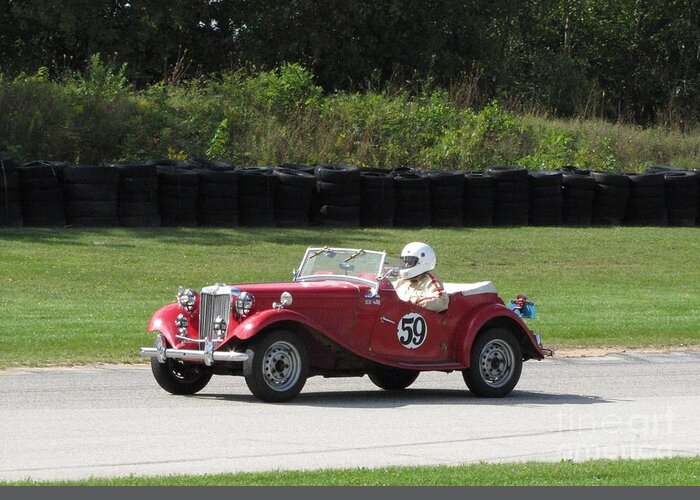 Car Greeting Card featuring the photograph MG TC Racer by Neil Zimmerman