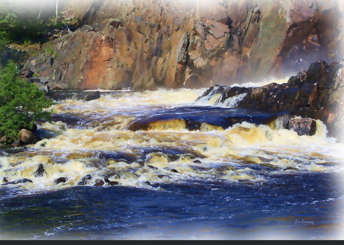Waterscape Greeting Card featuring the photograph Michigame Falls by Liz Evensen