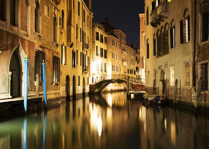Venice Greeting Card featuring the photograph Midnight In Venice by Brad Scott
