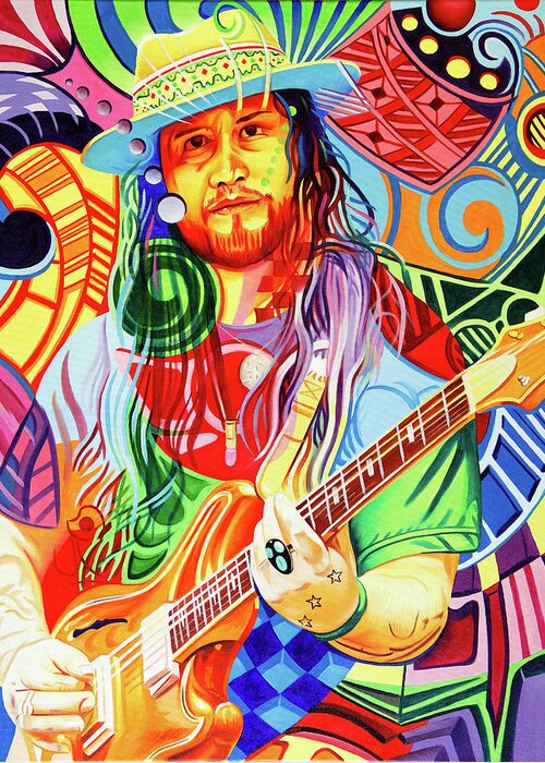 Twiddle Greeting Card featuring the painting Mihali Savoulidis by Joshua Morton