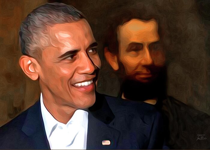 Barack Obama Greeting Card featuring the digital art Miles To Go Before I Sleep by Joe Paradis