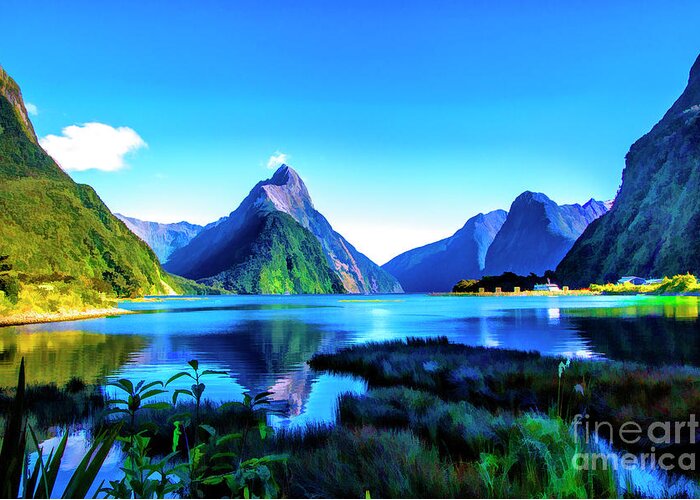 New Zealand Milford Sound Greeting Card featuring the photograph Milford Beauty by Rick Bragan