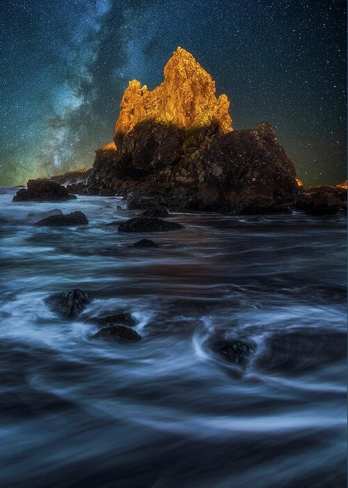 Oregon Greeting Card featuring the photograph Milky Way Cove by Darren White
