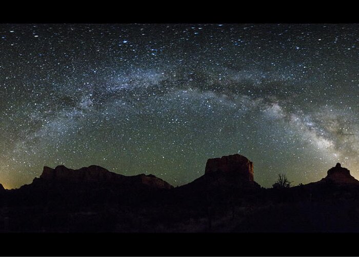 Bell Rock Greeting Card featuring the photograph Milky Way Over Bell by Tom Kelly