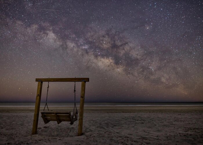 Tybee Greeting Card featuring the photograph Milky Way over Tybee Island by Matt Hammerstein