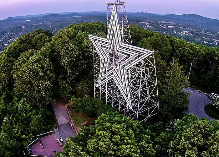 Mill Mountain Greeting Card featuring the photograph Mill Mountain 4 by Star City SkyCams