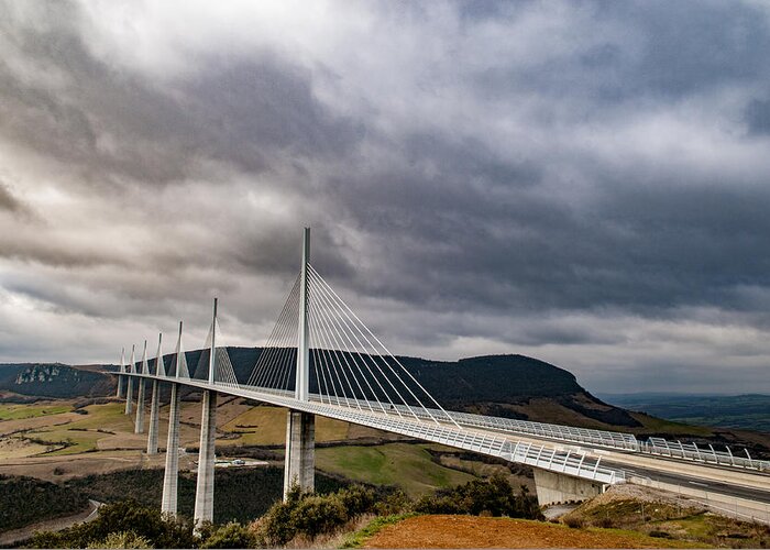 Europe Greeting Card featuring the photograph Millau viaduct by Neil Alexander Photography