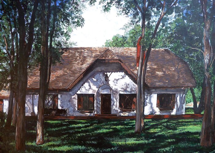 955 Marymount Greeting Card featuring the painting Miller Homestead by Tom Roderick