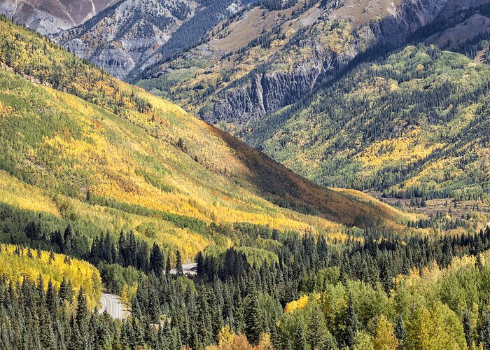 Autumn Greeting Card featuring the photograph Million Dollar Highway by Denise Bush