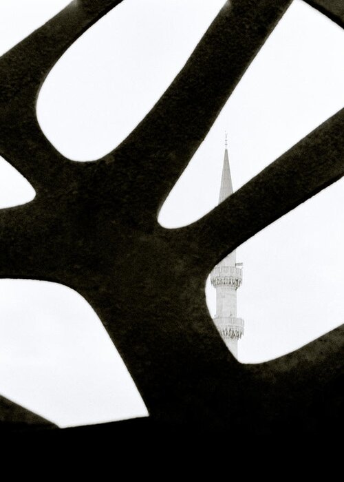 Abstract Greeting Card featuring the photograph Minaret And Art by Shaun Higson