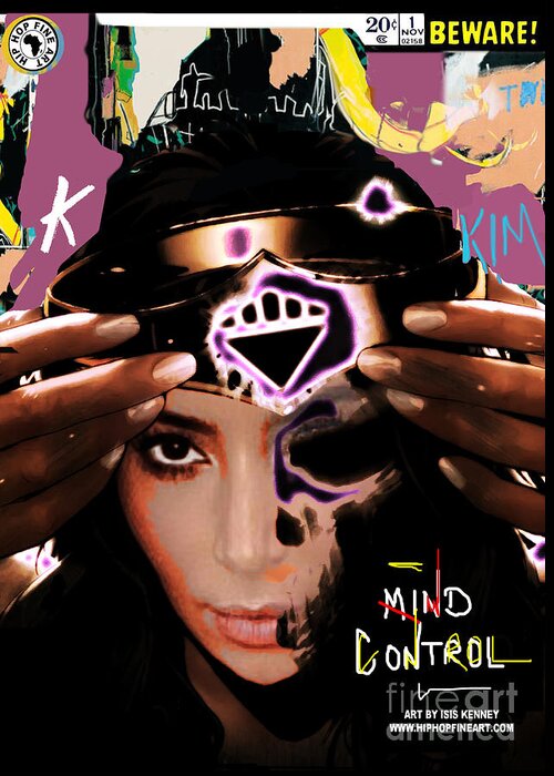 Isis Kenney Greeting Card featuring the digital art Mind Control by Isis Kenney