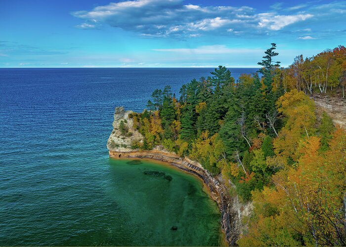 Lake Superior Greeting Card featuring the photograph Miners Castle by Gary McCormick