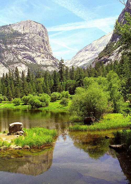 Yosemite National Park Greeting Card featuring the photograph Mirror Lake Yosemite by Alan Lenk