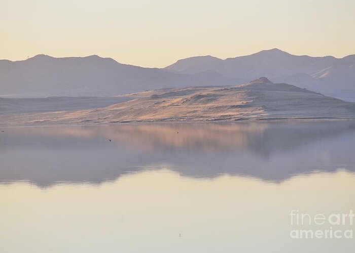 Nature Greeting Card featuring the photograph Mirror on the Great Salt Lake 2 by Tonya Hance