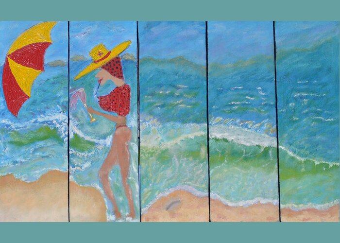 Sea Greeting Card featuring the painting Miss Boobiair by Richard Benson