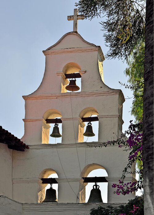 Bell Tower Greeting Card featuring the photograph Mission San Diego De Alcala Bell Tower by Alexandra Till