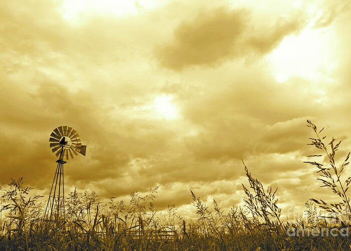 Mississippi Greeting Card featuring the photograph Mississippi Windmill by Becqi Sherman