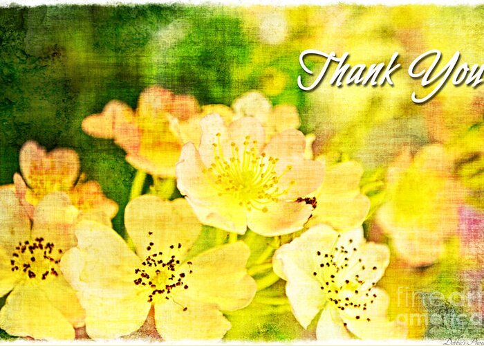 Tiny Greeting Card featuring the photograph Missouri Wildflower Mix 3 - Thank You Greeting Card by Debbie Portwood
