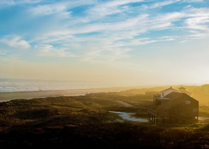 Mist Greeting Card featuring the photograph Misty Beach by Brian Kinney