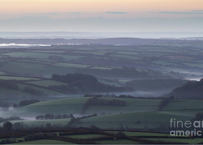 Exmoor Greeting Card featuring the photograph Misty Morning on Exmoor by Andy Myatt