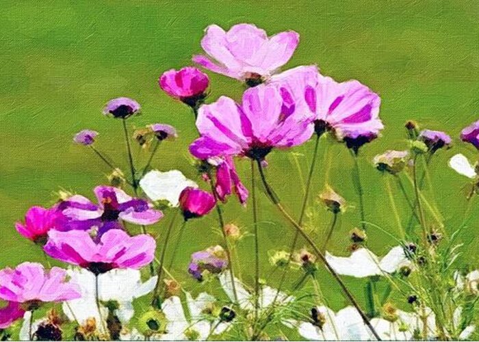 Flowers Greeting Card featuring the painting Misty's Flowers by Tammy Lee Bradley