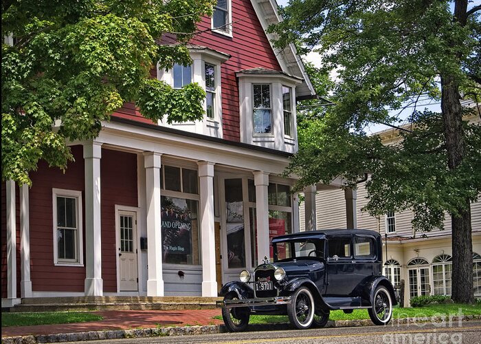 Main Street Greeting Card featuring the photograph Model T On Main Street by Mark Miller
