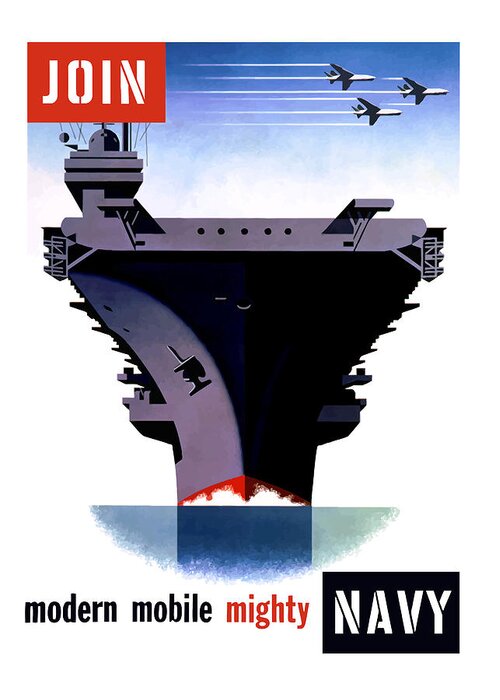 Ww2 Greeting Card featuring the painting Modern Mobile Mighty Navy by War Is Hell Store