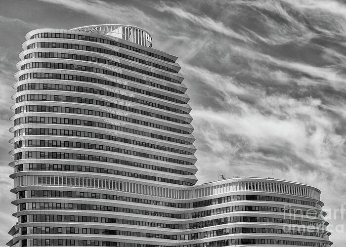 Architectural Greeting Card featuring the photograph Modern office building by Patricia Hofmeester