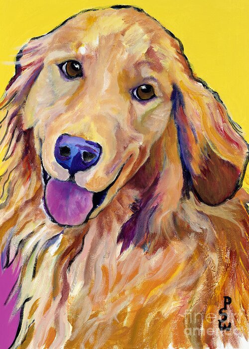 Acrylic Paintings Greeting Card featuring the painting Molly by Pat Saunders-White