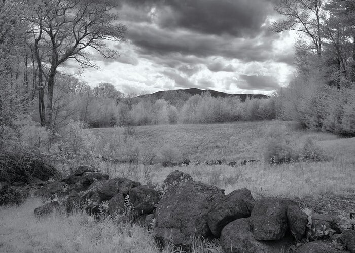 Dublin New Hampshire Greeting Card featuring the photograph Monadnock In Black And White by Tom Singleton