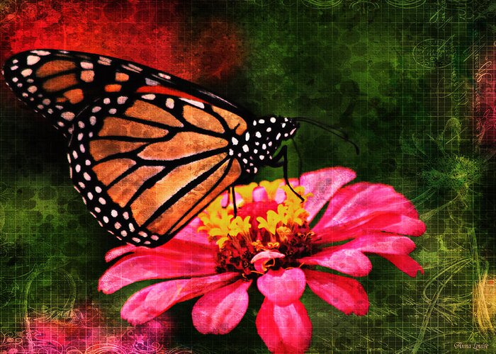 Monarch Butterfly Greeting Card featuring the photograph Monarch Butterfly Dreamer by Anna Louise