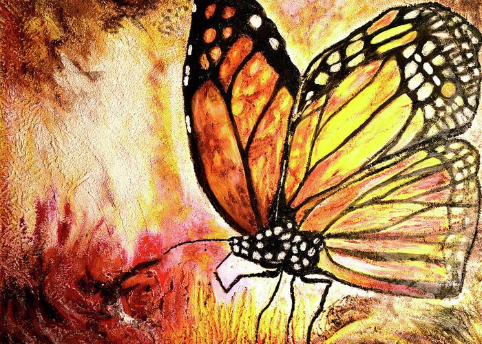 Endangered Species Greeting Card featuring the painting Monarch by Toni Willey