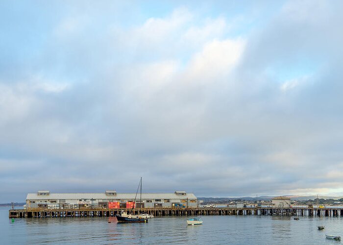 Monterey Greeting Card featuring the photograph Monterey's Commercial Wharf by Derek Dean