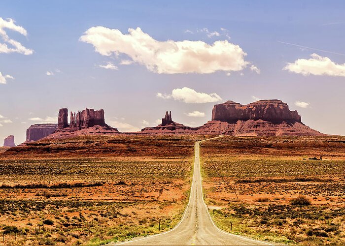 Monument Valley Greeting Card featuring the photograph Monument Valley by Winnie Chrzanowski