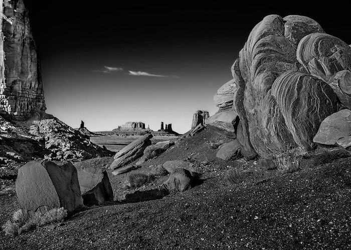 Utah Greeting Card featuring the photograph Monument Valley Rock Formations by Phil Cardamone