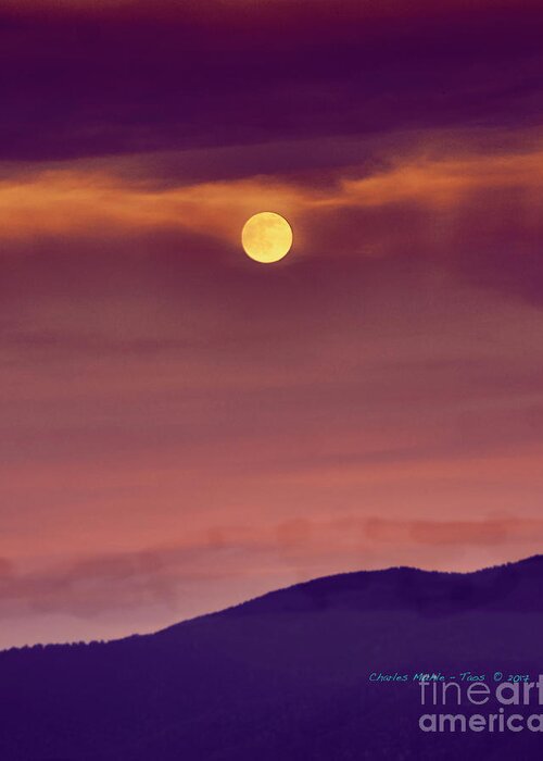 Moon Greeting Card featuring the photograph Moon Rise by Charles Muhle