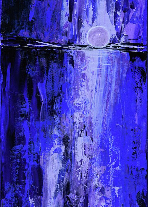 Moonlight Greeting Card featuring the painting Moonlight Madness by Donna Blackhall